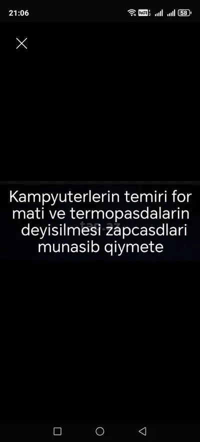 Kampyuter temiri formati — 30 AZN, Mingəçevir